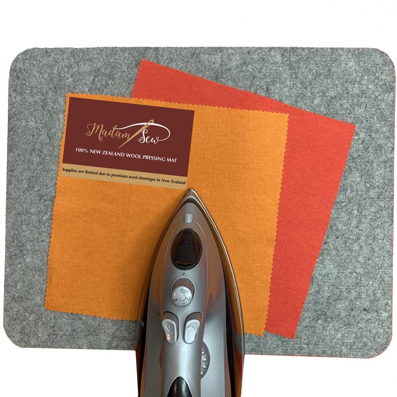 Madam Sew Natural Wool Pressing mat for quilting (17â€x13.5â€) 100% Wool Felt Ironing Pad | Wool Ironing Mat for quilters,Crisp Seams on Quilt Blocks,Sewing Projects & Embroidery- ironing mat for sewing - Image 1